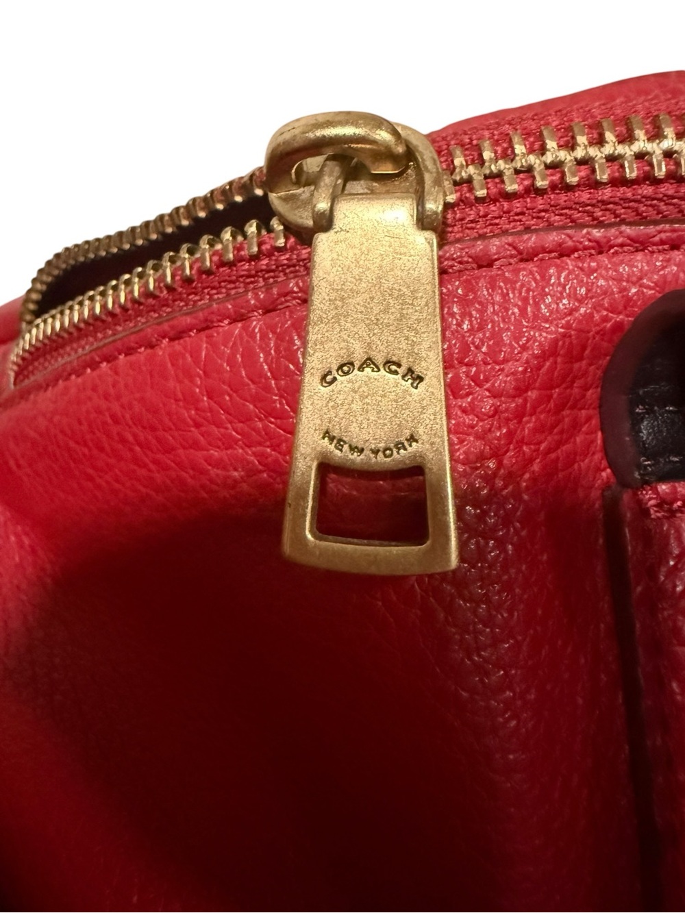 Coach x Jennifer Lopez Red Pebble Leather Belt Bag / Crossbody with Turnlock - Picture 7 of 10